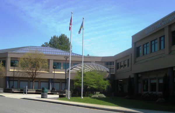 Exterior of Heritage Park Secondary School Mission School District